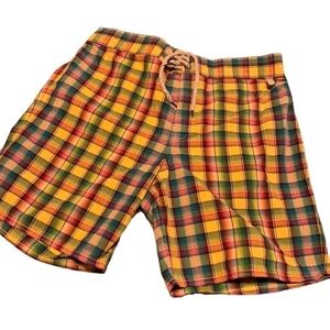 Polo by Ralph Lauren bright plaid swim trunks Size Large
